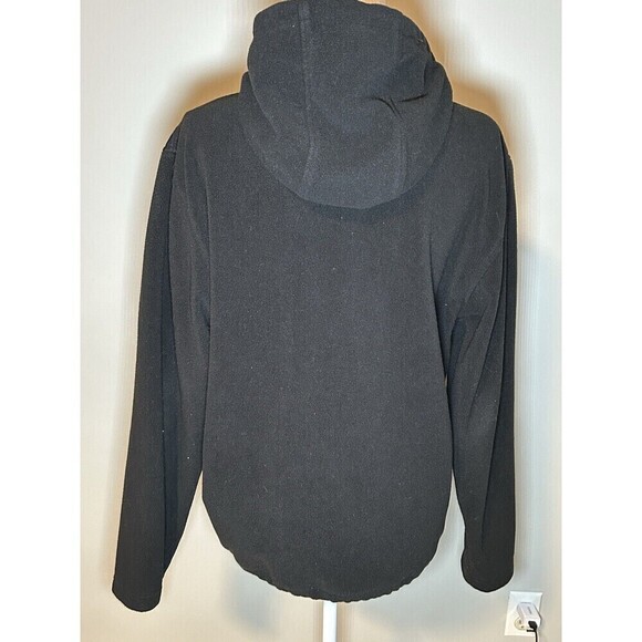 New Balance Men’s Black Quilted/Fleece Jacket with Hood Medium - Picture 5 of 10